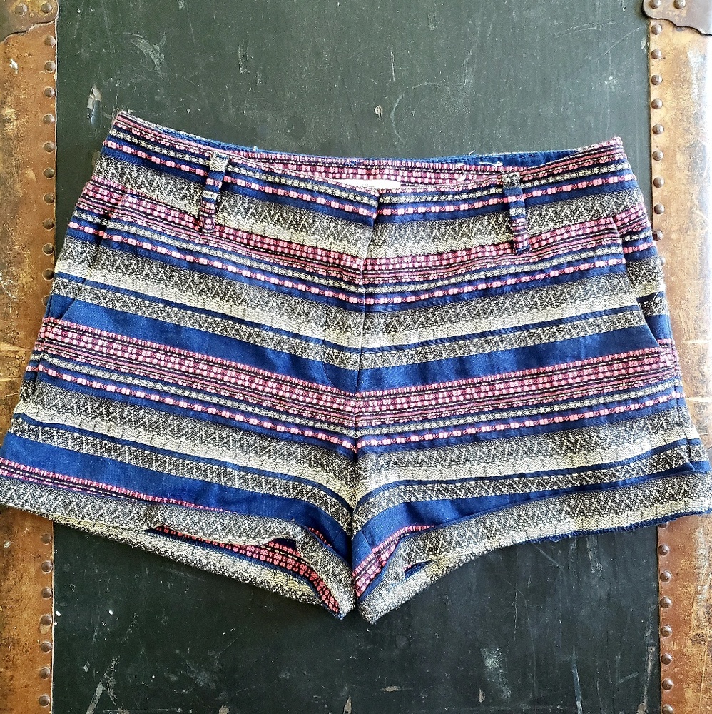 LOFT Riviera Short, Navy, Pink, and Grey Pattern